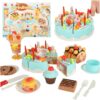 Birthday cake cutting kitchen 75 pieces blue 144007 1