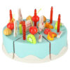 Birthday cake cutting kitchen 75 pieces blue 144009
