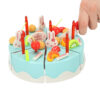 Birthday cake cutting kitchen 75 pieces blue 144012