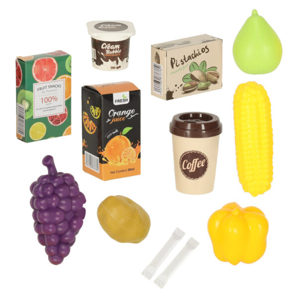 Cash register for children supermarket shop scanner calculator basket with accessories 36 el 168935