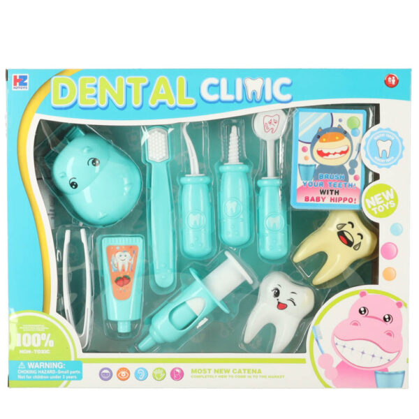 Dentist doctor set hippo blue 144138