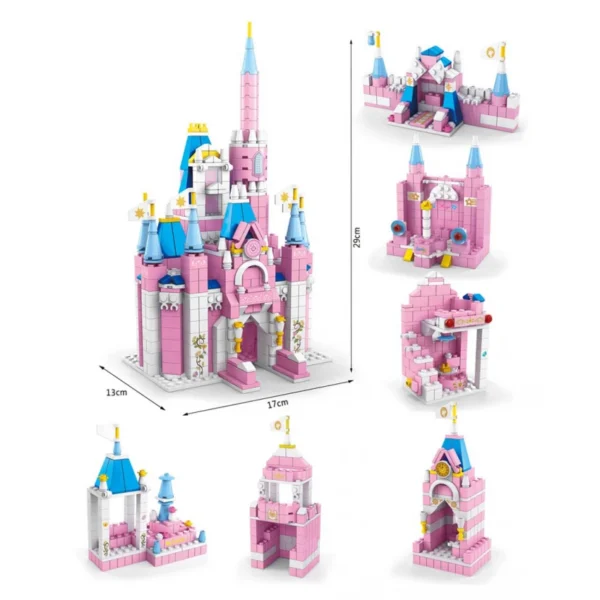 1000 pcs princess castle building blocks set 2