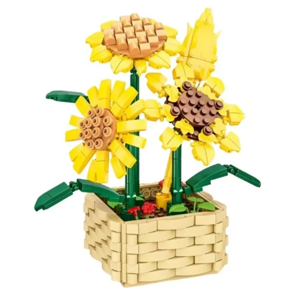 flowers sunflowers blocks set 550pcs 1
