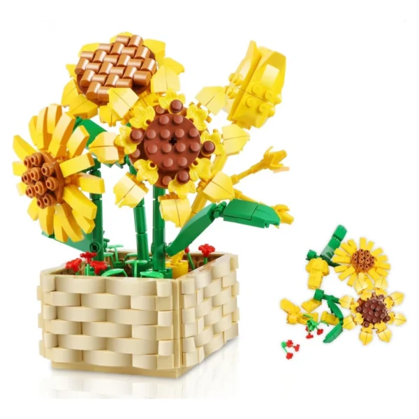 flowers sunflowers blocks set 550pcs 2