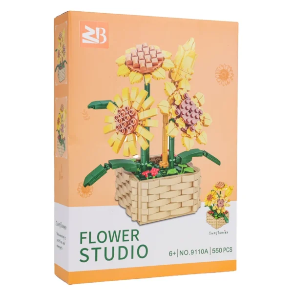 flowers sunflowers blocks set 550pcs 5