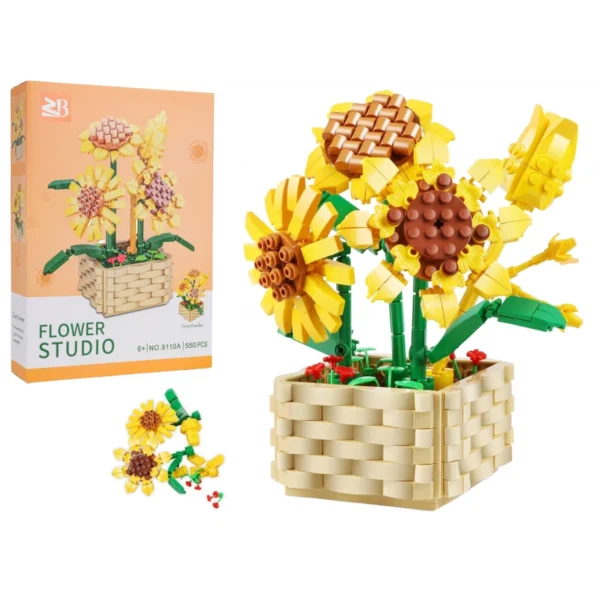 flowers sunflowers blocks set 550pcs