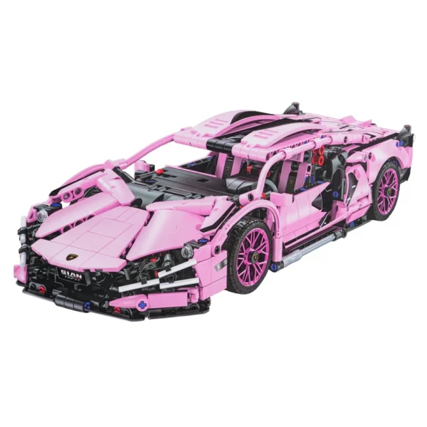 sports car blocks pink 1280pcs 1