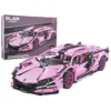 sports car blocks pink 1280pcs