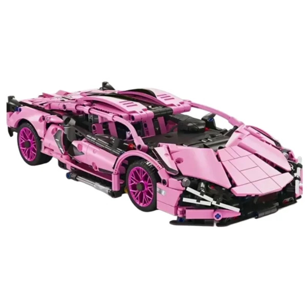 sports car blocks pink 1280pcs 2