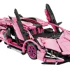 sports car blocks pink 1280pcs 3