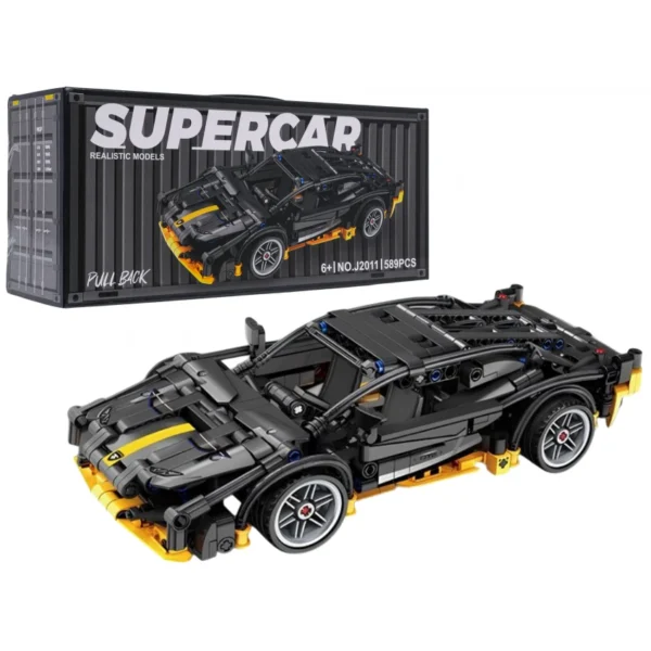 sports car brick set black 589pcs 4