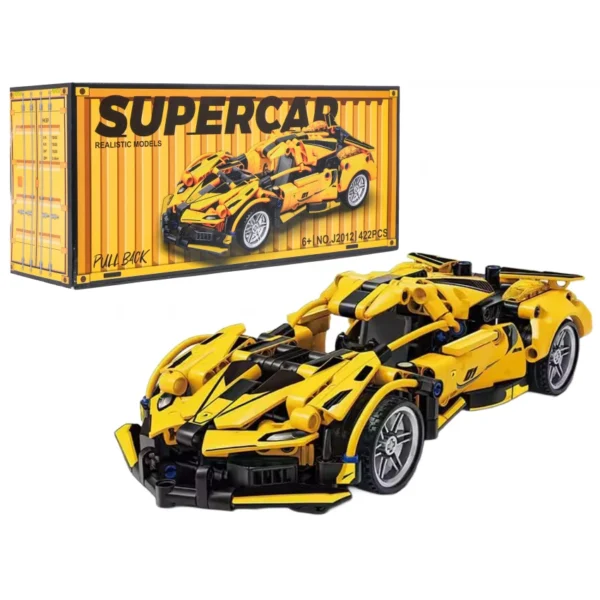 sports car brick set yellow 422 pcs