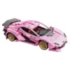 sports car building blocks set pink 702 pcs 3