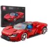 sports car red brick set 1168pcs