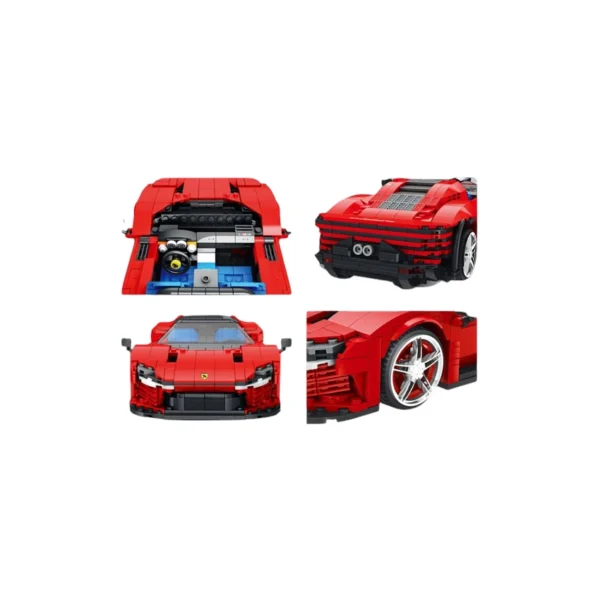 sports car red brick set 1168pcs 3